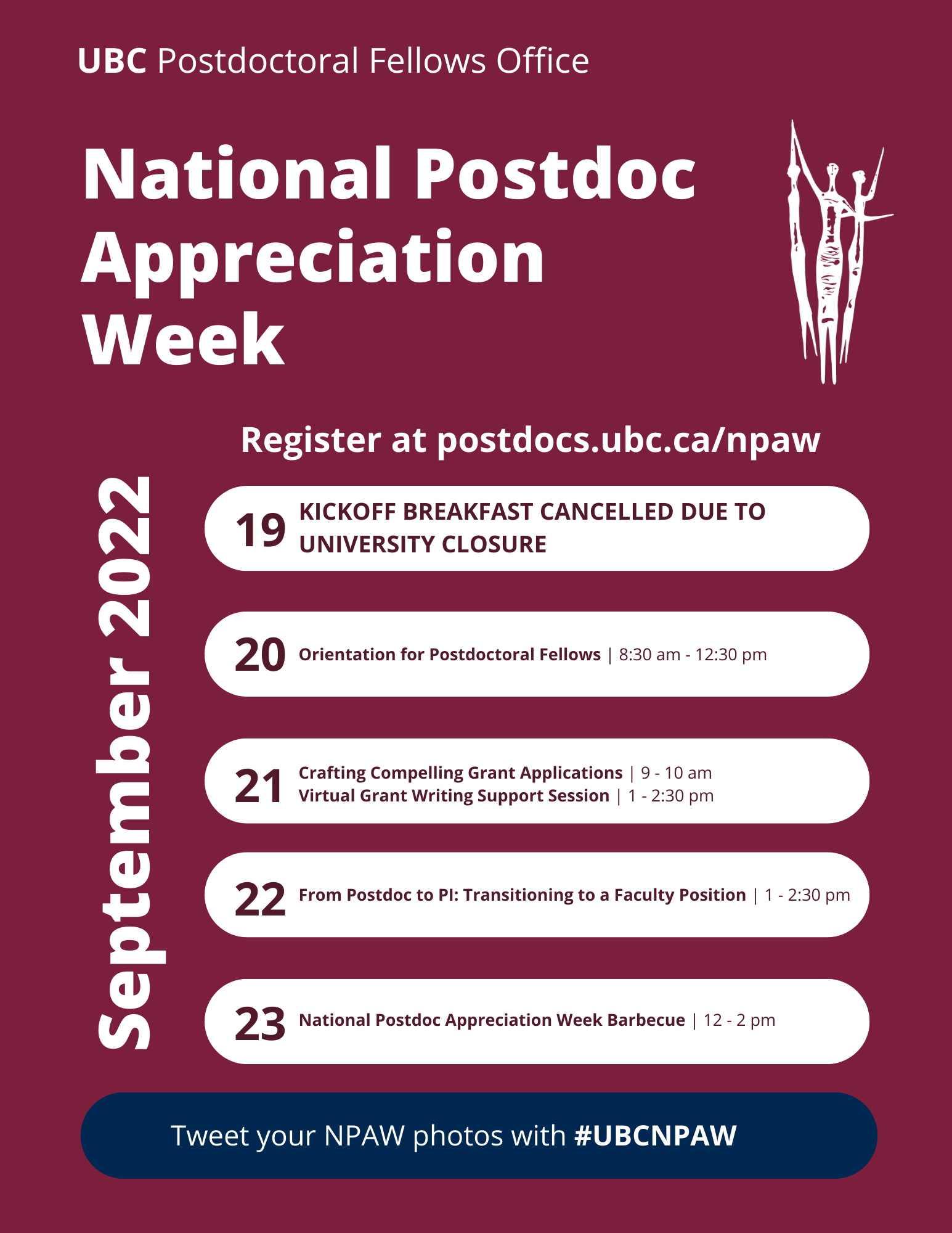 National Postdoc Appreciation Week Events Schedule