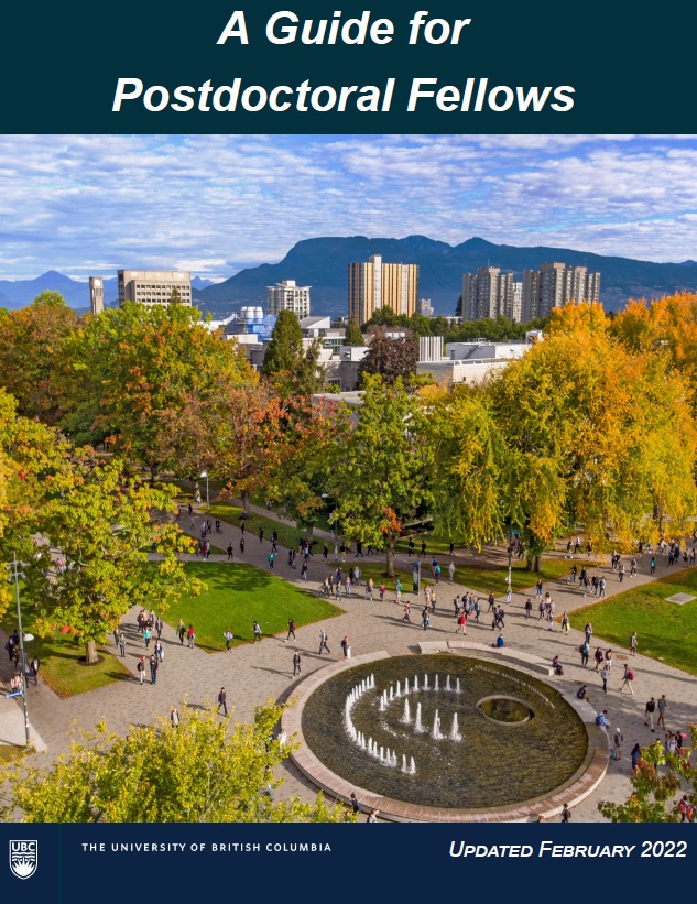 A Guide for Postdoctoral Fellows - Front Cover (Updated January 2020)