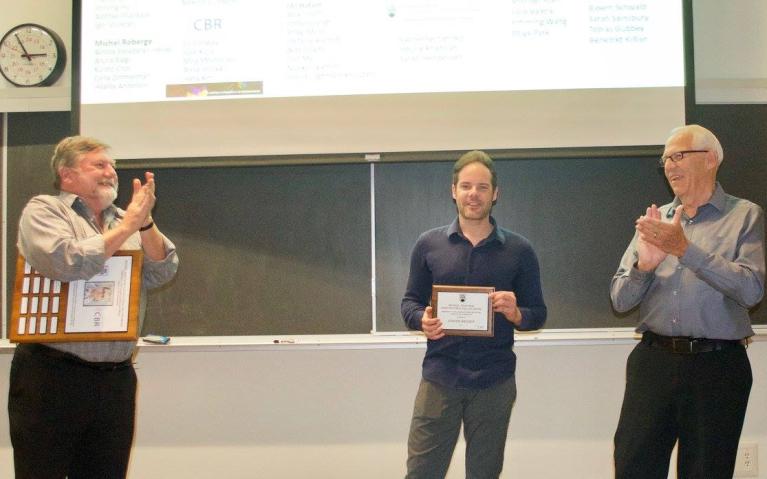 L-R Dr. Ross MacGillivray, Dr. Jurgen Niesser, and Mr. Roger Page