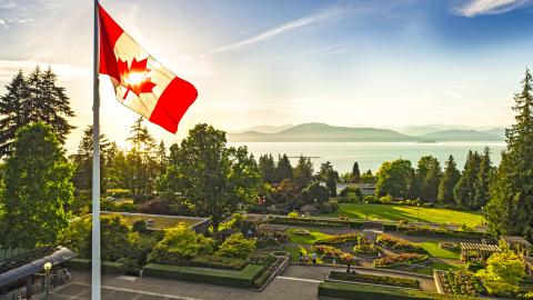 flag pole on UBC Vancouver campus