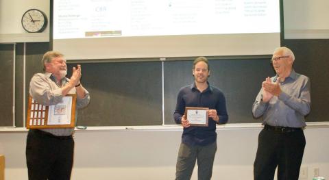 L-R Dr. Ross MacGillivray, Dr. Jurgen Niesser, and Mr. Roger Page